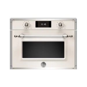 Ⓜ️🔵🔵🔵 BERTAZZONI F457HERVTAX - Forno Vapore Combinato, 60x45 cm, Avorio/Inox, Serie Heritage, Display TFT, 7 Funzioni