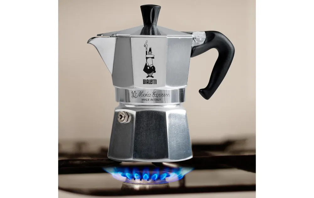 Bialetti Moka Express French Press / Caffettiera – 0,2 l, 4 tazze, alluminio