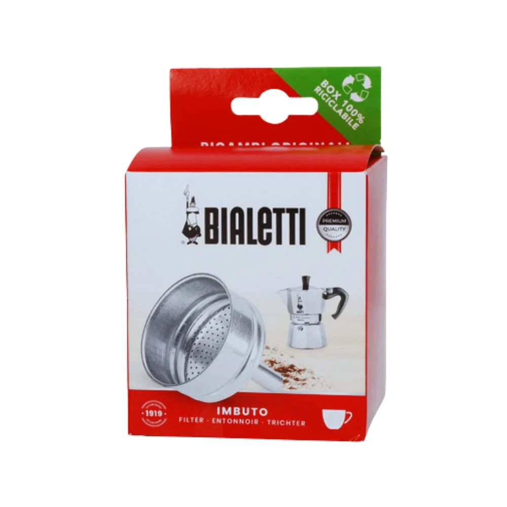 Bialetti Ricambi, Include 1 Filtro Imbuto, Compatibile con Moka Express, Fiammetta, Break, Dama, Moka Timer e Rainbow (6 T...