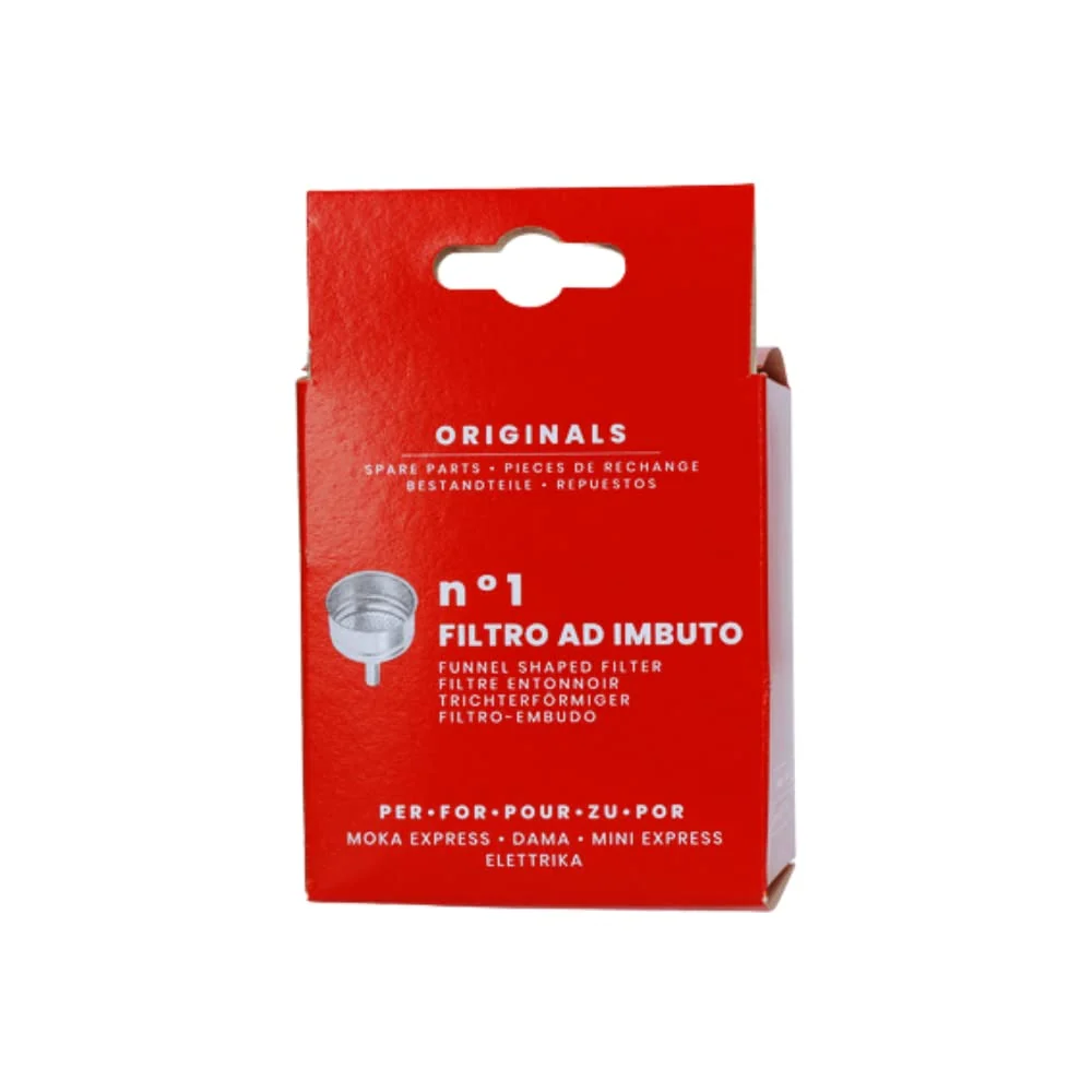 Bialetti Ricambi, Include 1 Filtro Imbuto, Compatibile con Moka Express, Fiammetta, Break, Dama, Moka Timer e Rainbow (6 T...