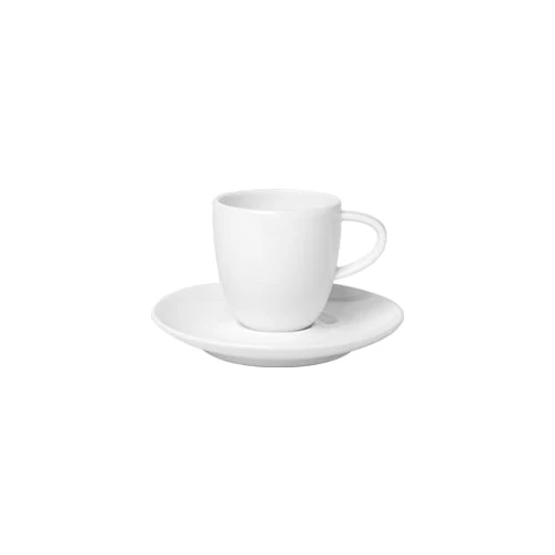 Bianco - linea Gong - tazza caffè con piatto (set da 6 pezzi) - Porcellana - Royal Porcelain