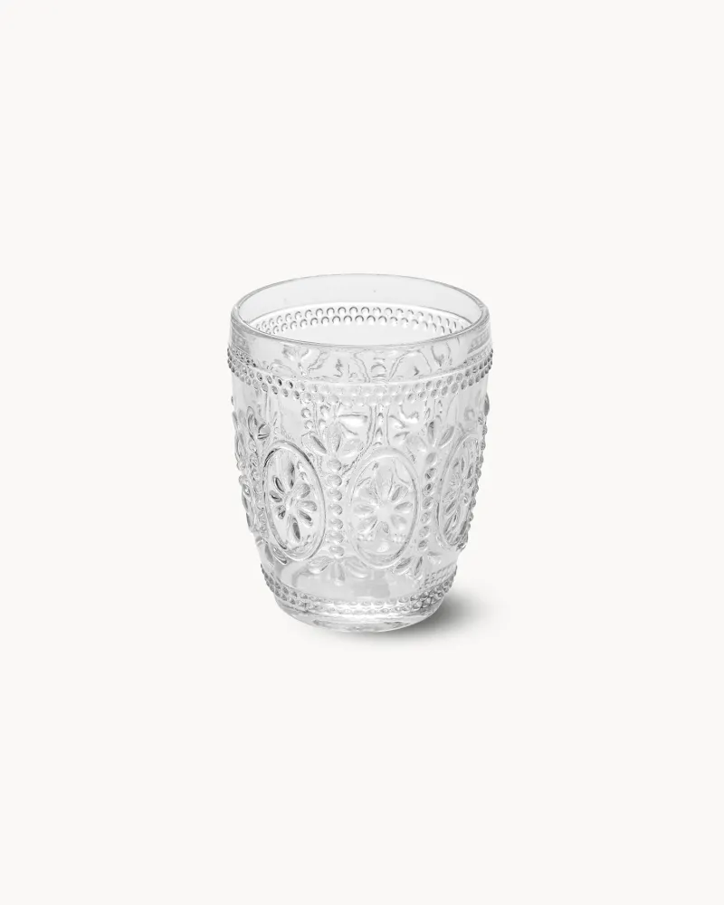 Bicchieri acqua vetro decorato rilievo Imperial
