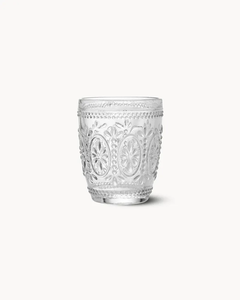Bicchieri acqua vetro decorato rilievo Imperial