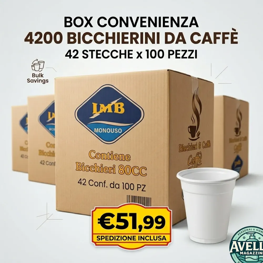 Bicchieri Bianchi Monouso IMB 80cc – Bundle Risparmio 4800 Pezzi (48 confezioni da 100) – Bicchierini Plastica per Caffè E...