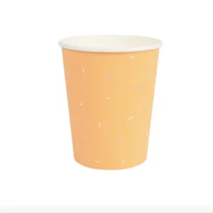 8 bicchieri carta – albicocca fluo