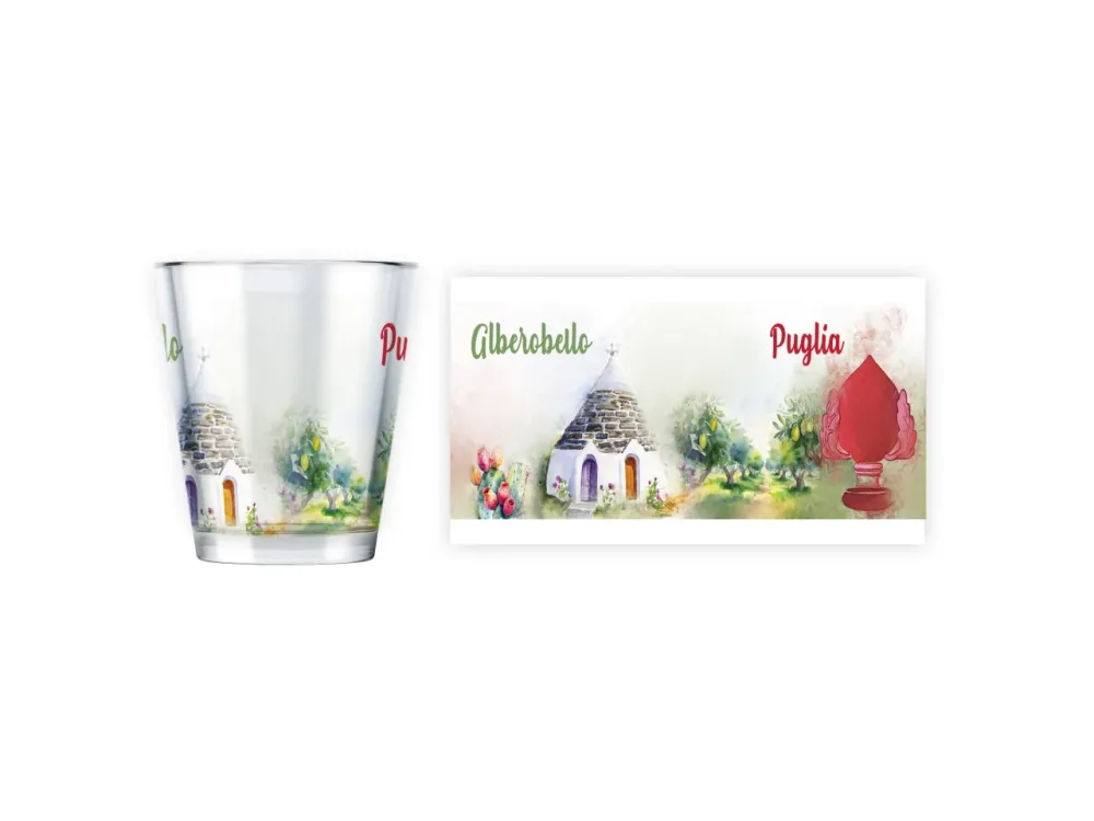 Bicchierino vetro puglia multiveduta opaco
