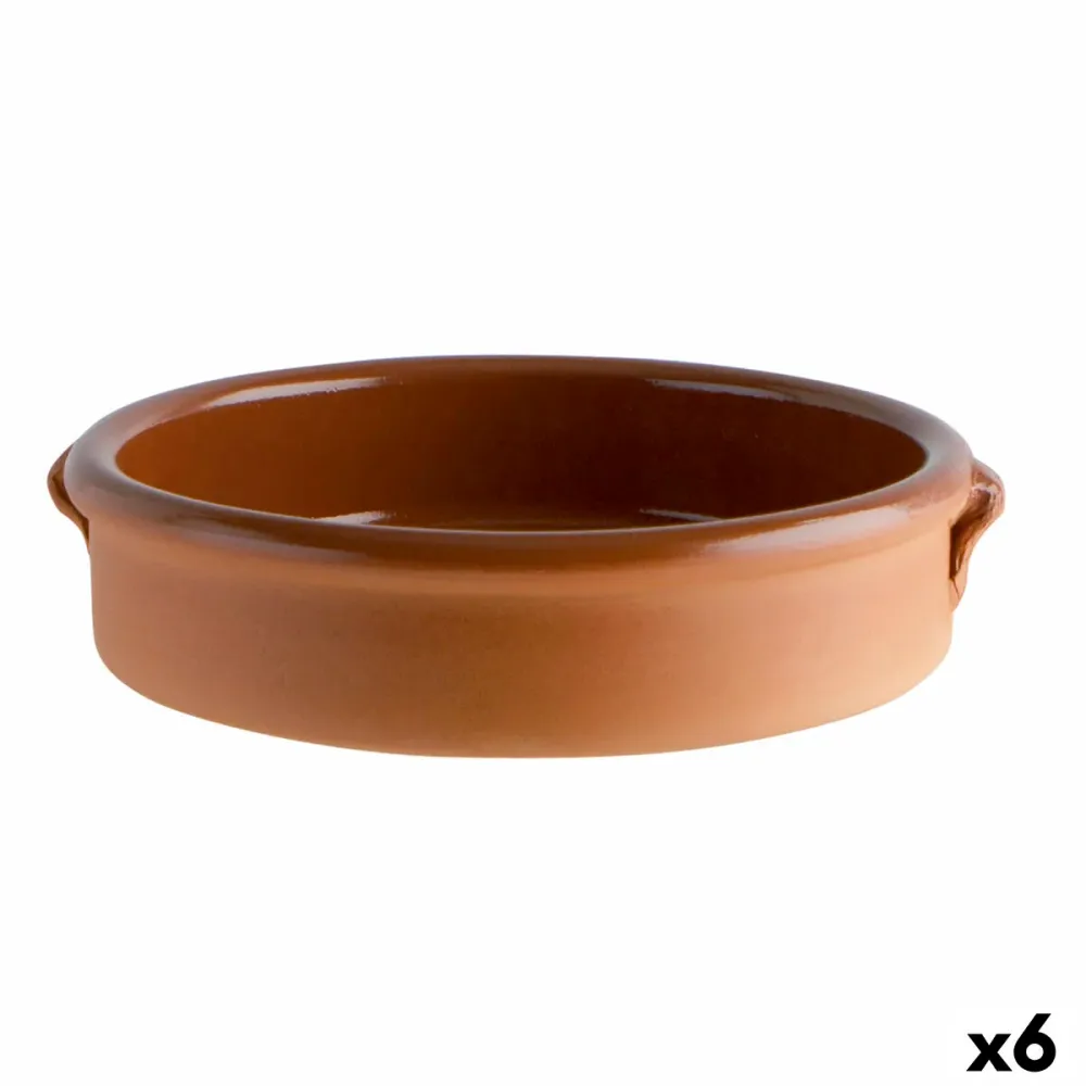 Teglia Barro Clasico Marrone Ceramica Ø 23 cm (6 Unità) BigBuy Cooking
