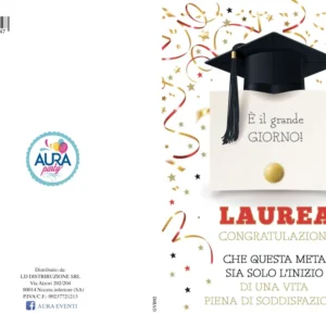Biglietto di auguri per laurea con cappello