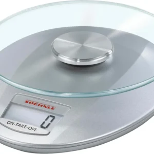 Bilancia Da Cucina Digitale Roma Silver Con Piatto Vetro Rimovibile Portata 5 Kg Precisione 1 G Display Lcd Soehnle