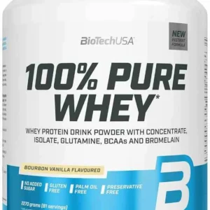 BioTech USA 100% siero di latte puro 2270g gusto vaniglia Bourbon