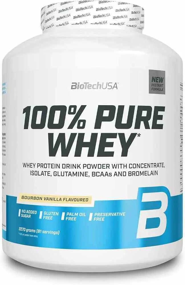 BioTech USA 100% siero di latte puro 2270g gusto vaniglia Bourbon