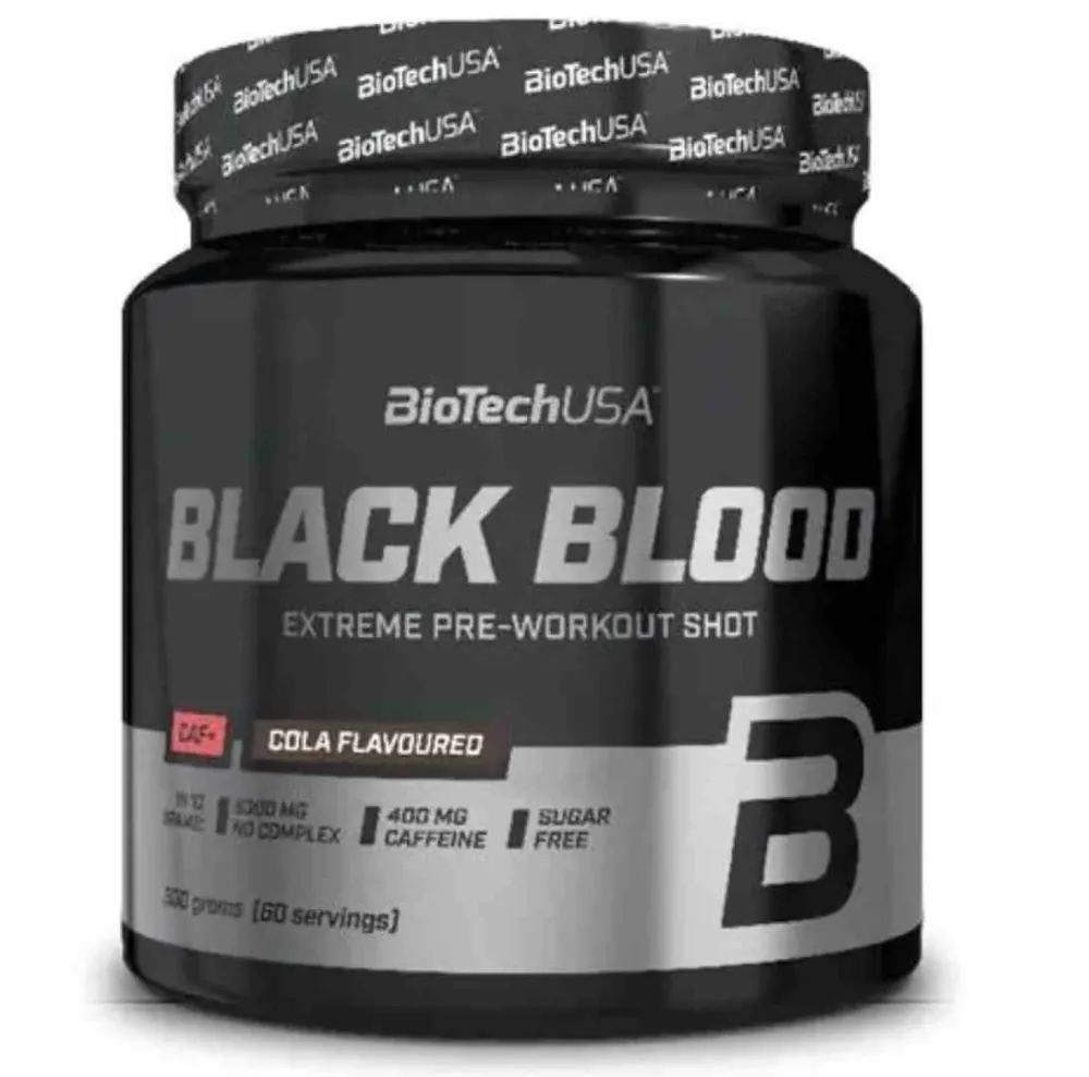 BioTech USA Schwarzes Blut CAF+ 300g al gusto di cola