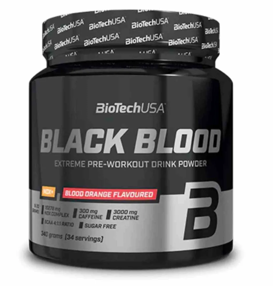 BioTech USA Schwarzes Blut NOX+ 340 g gusto arancia