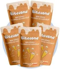 BITECONE Mini Coni Ripieni Di Cioccolato Bianco 5x100g