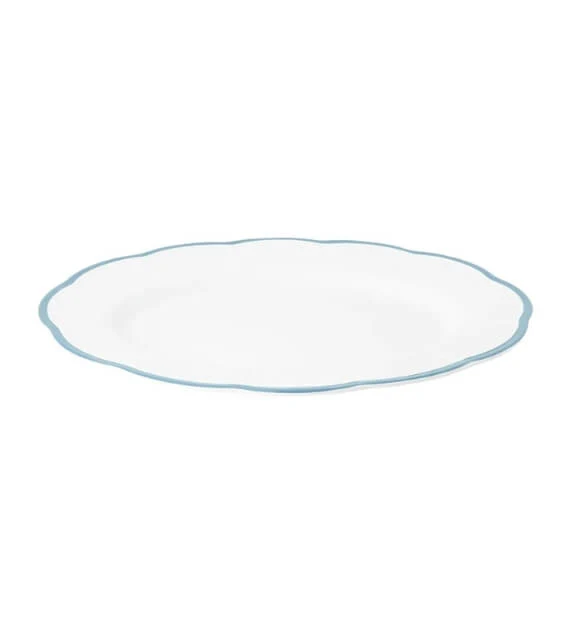 Bitossi Home Petalo Piatto portata ovale bordo smerlato Azzurro