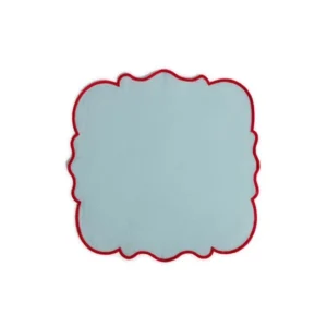 Bitossi Home Smerlo Set 2 tovaglioli Azzurro bordo Rosso