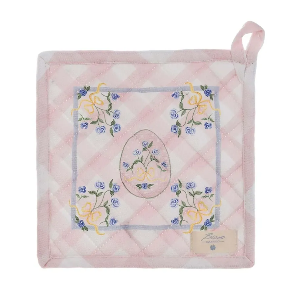 Blanc Mariclò Presina cotone rosa Shabby "Pretty Easter" 18x18 cm Blanc Mariclo