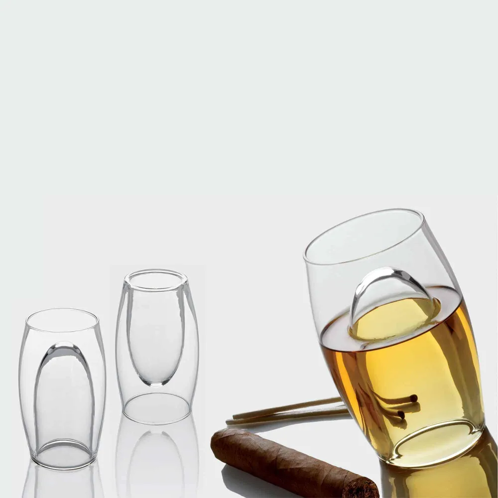 Tulipano, bicchiere per distillati reversibile Blueside