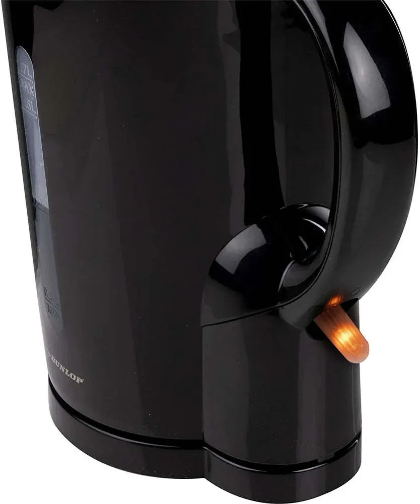 Bollitore Elettrico 1,7Lt 2200W Acqua Calda Cordless con Indicatore Livello Nero