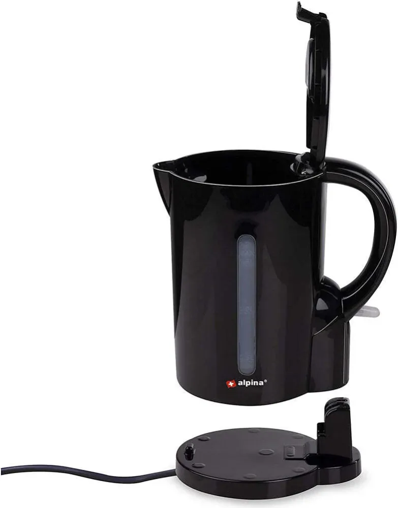 Bollitore Elettrico 1,7Lt 2200W Acqua Calda Cordless con Indicatore Livello Nero