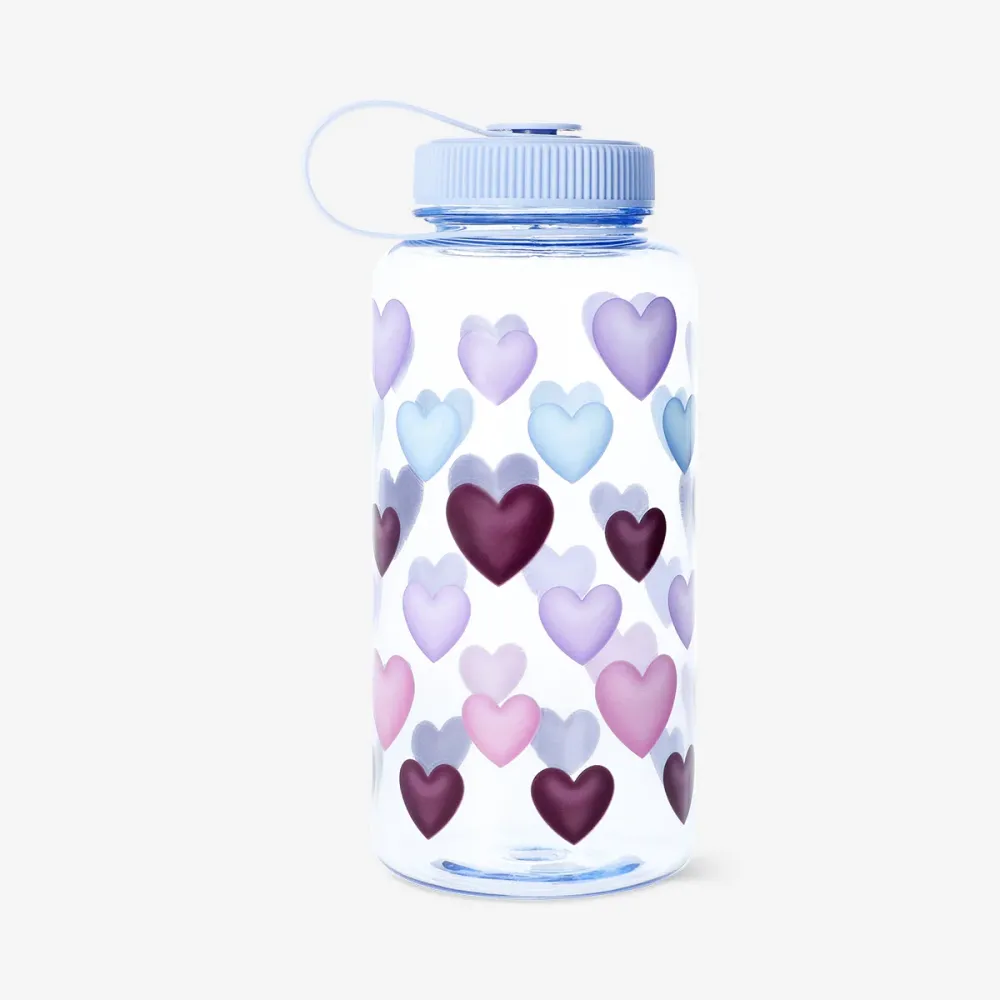 Borraccia blu con cuori - 1 L