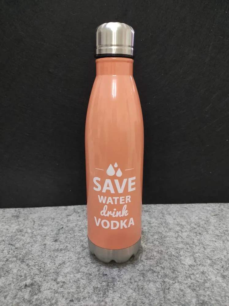 Borraccia termica 500ml frasi divertenti Drink V0dka