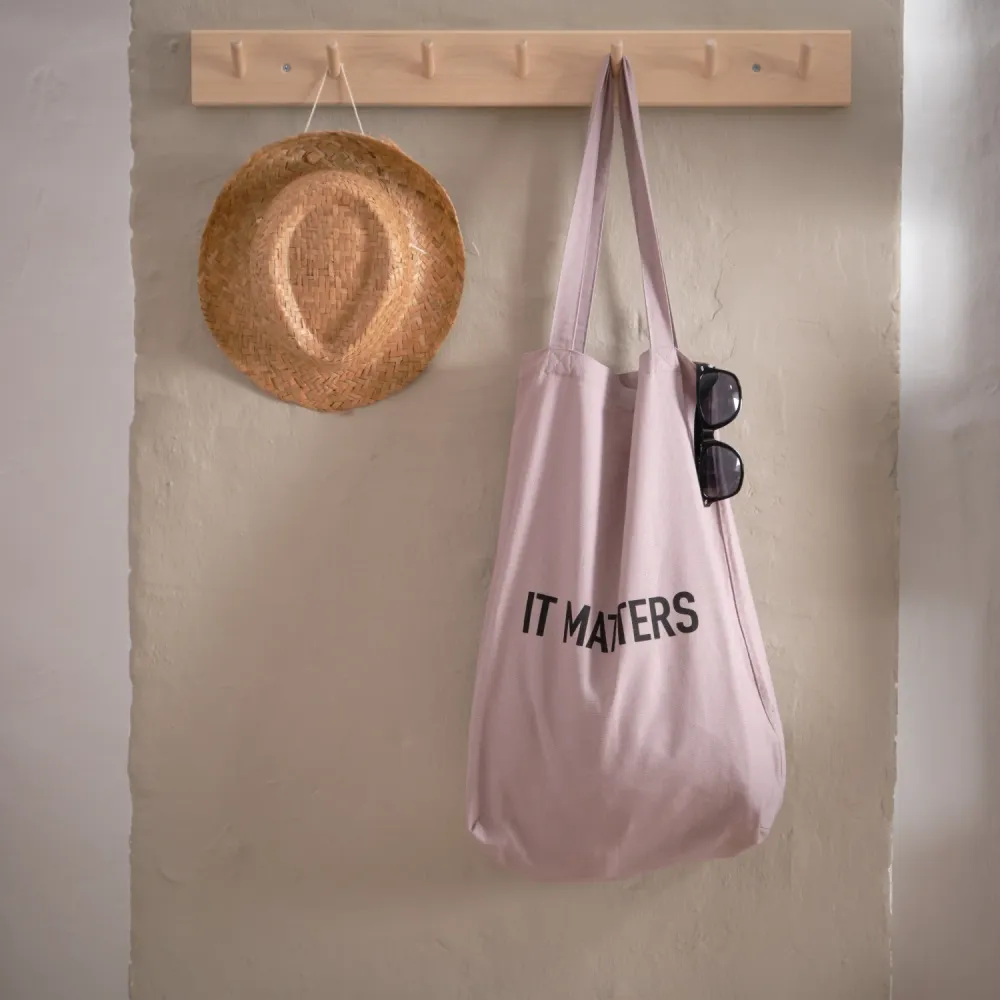 Borsa It Matters 50x35x15 cm cotone biologico lavanda polveroso