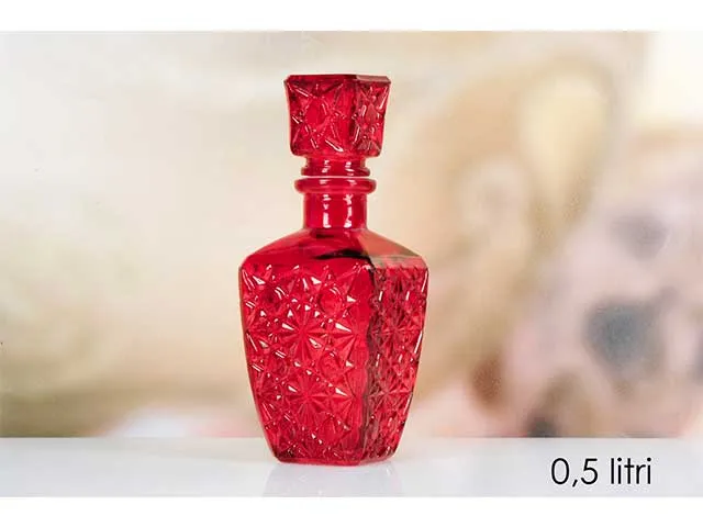 Bottiglia rossa 0.5lt c/tappo 521954