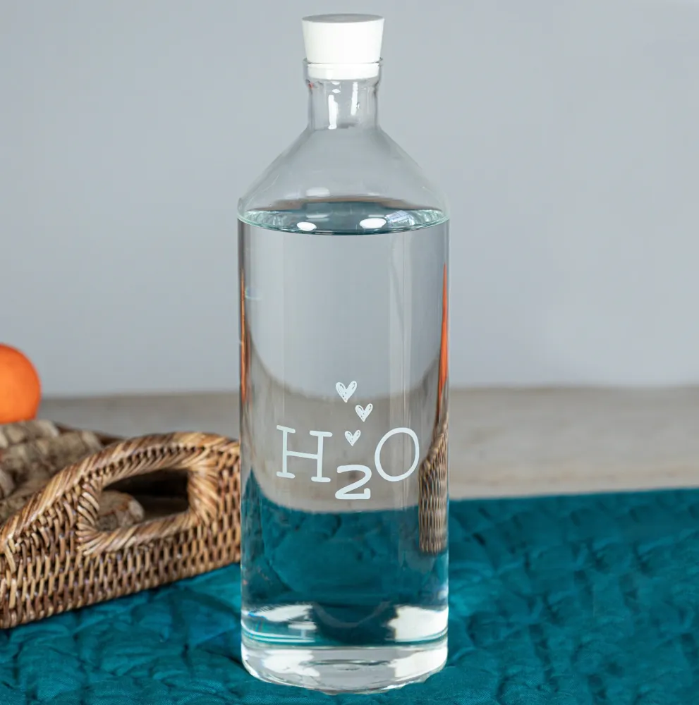 Bottiglia vetro h2o