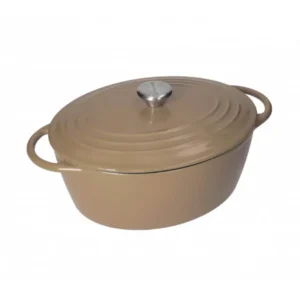 Brandani Casseruola Cocotte Ovale Tortora Ghisa Smaltata 5 L