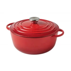 Brandani Casseruola Cocotte Rossa Ghisa Smaltata 4 L