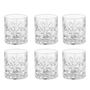 Brandani Drop Bicchiere Fiore Set 6 Pz Vetro