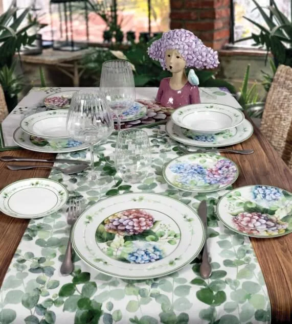 Brandani Flora Piattino Pane & Pastry Set 6 Pz Bone China