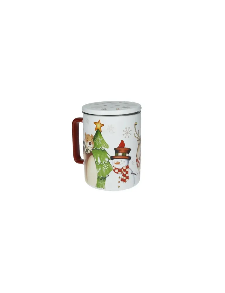 Brandani MUG RACCONTI CON TAPPO E FILTRO NEW BONE CHINA/INOX