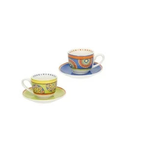 BRANDANI - 2 TAZZINE CAFFE' CON PIATTINO