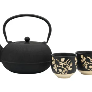 BREDEMEIJER Servizio da tè Sichuan 3 pezzi nero/ecru 1 l