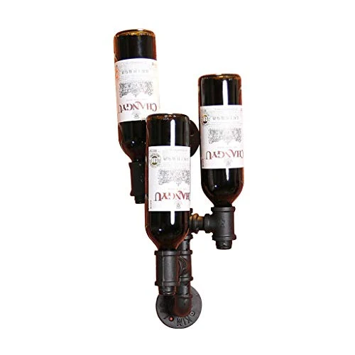 Brilliant firm Set Bar Cremagliera del Vino Bar Creativo Appeso Parete rovescio Vino Rack Industriale Vento Ferro battuto...