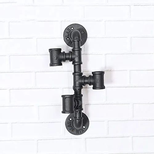 Brilliant firm Set Bar Cremagliera del Vino Bar Creativo Appeso Parete rovescio Vino Rack Industriale Vento Ferro battuto...