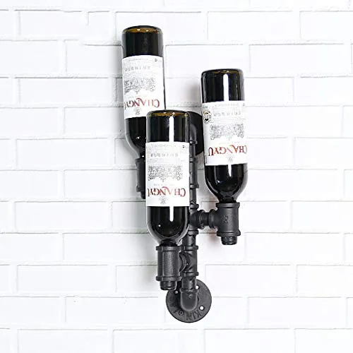 Brilliant firm Set Bar Cremagliera del Vino Bar Creativo Appeso Parete rovescio Vino Rack Industriale Vento Ferro battuto...
