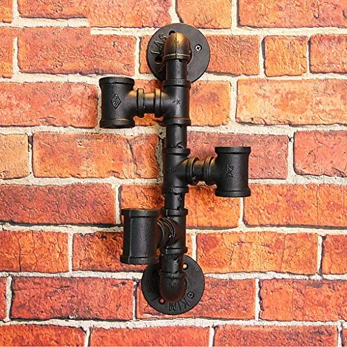 Brilliant firm Set Bar Cremagliera del Vino Bar Creativo Appeso Parete rovescio Vino Rack Industriale Vento Ferro battuto...