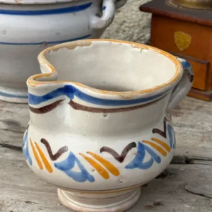 Brocca maiolica popolare dipinta mano