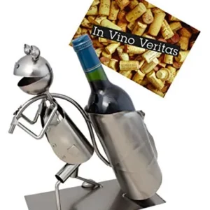 Brubaker portabottiglia Vino Porta Bottiglia di Vino Rana Fogliame - Decorazione Oggetto Metallico - portabottiglia - con...