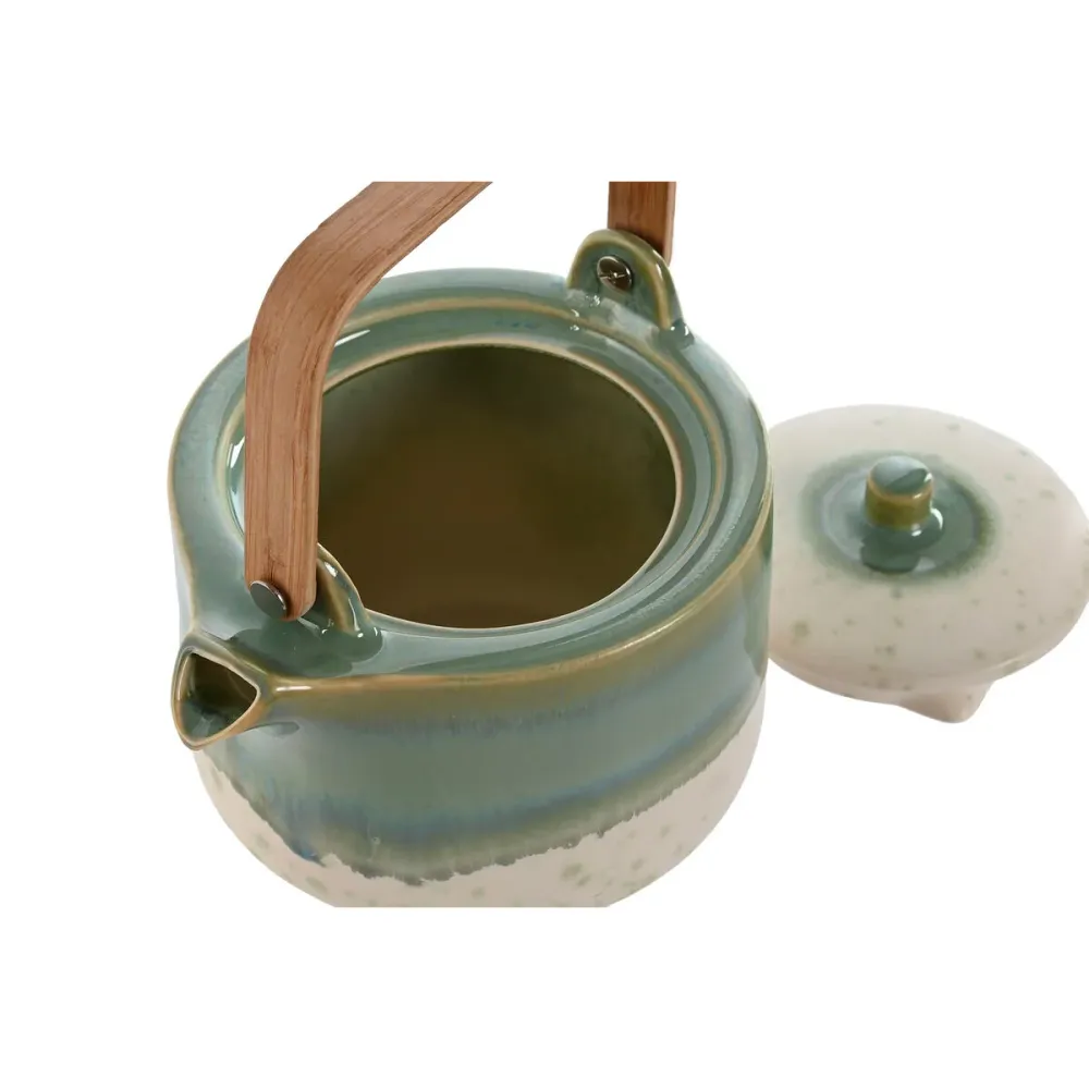 Bule Home ESPRIT Branco Verde Bambu Porcelana 1 L