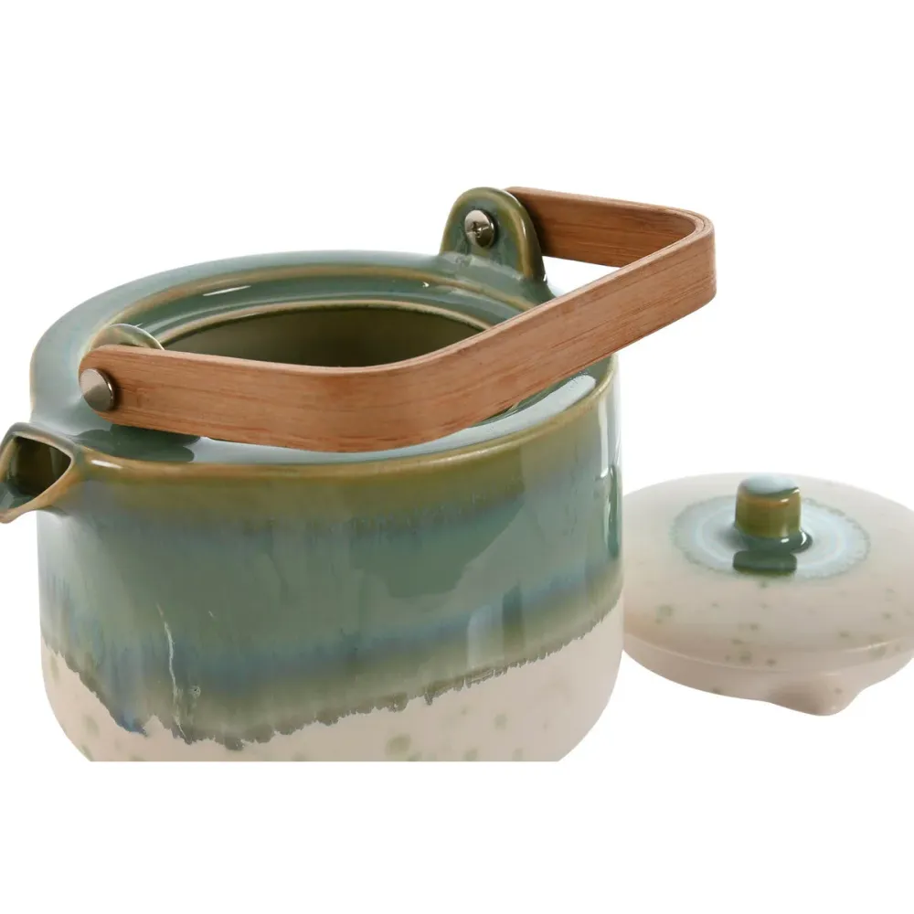 Bule Home ESPRIT Branco Verde Bambu Porcelana 1 L