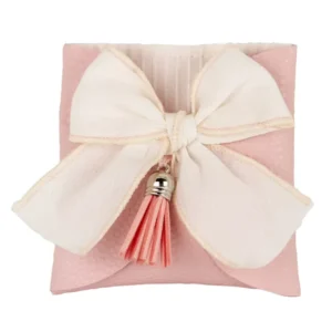 Busta fiocco rosa 9cm