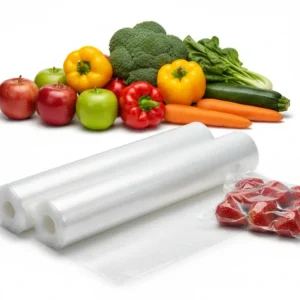 Buste Sottovuoto Per Alimenti Rotolo- - Cm.20X6Mt. Confezione Da 2 Rotoli - 1 Confezione Xtra