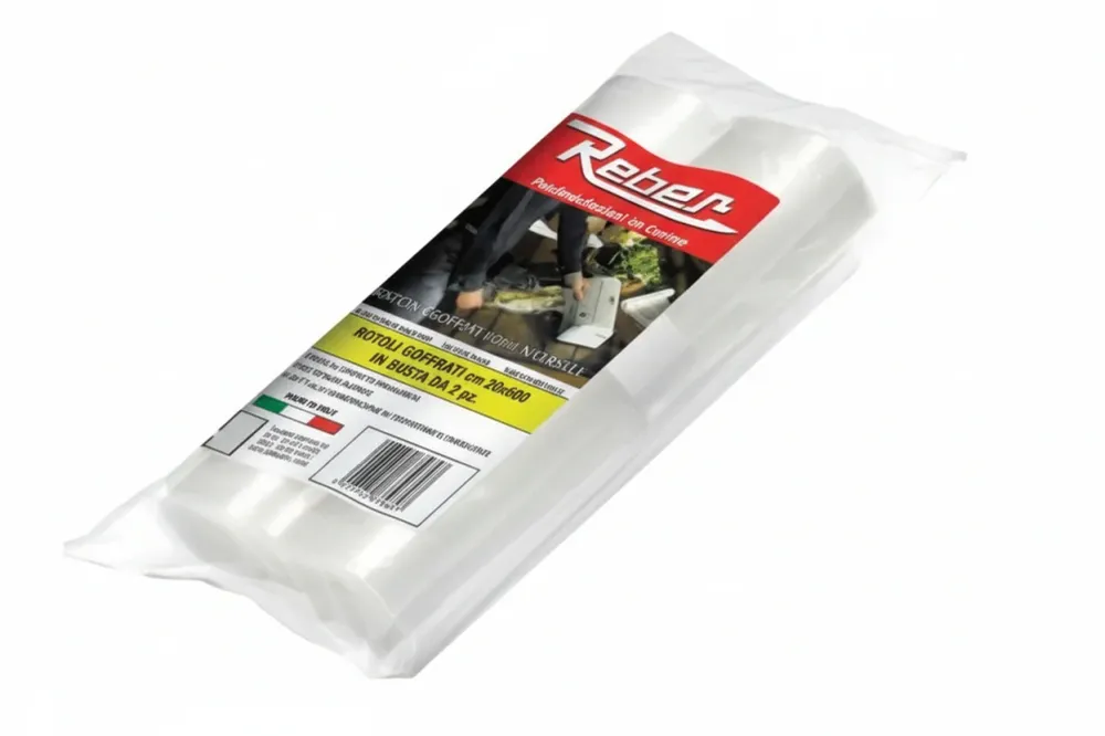 Buste Sottovuoto Per Alimenti Rotolo- - Cm.30X6 Metri Conf. Rotolo Da Pz.2 - 2 Confezione Reber
