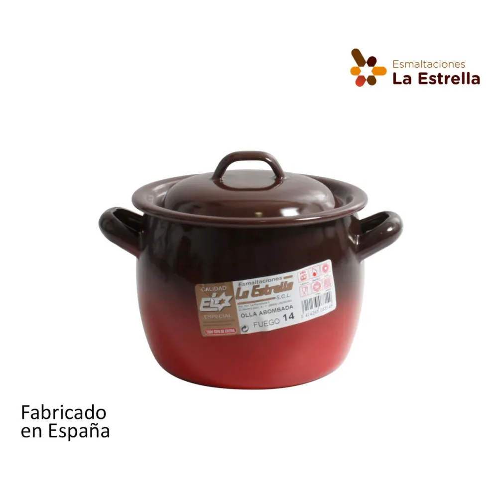 Caçarola com Tampa La Estrella Fuego ø 12 x 11 cm (4 Unidades)