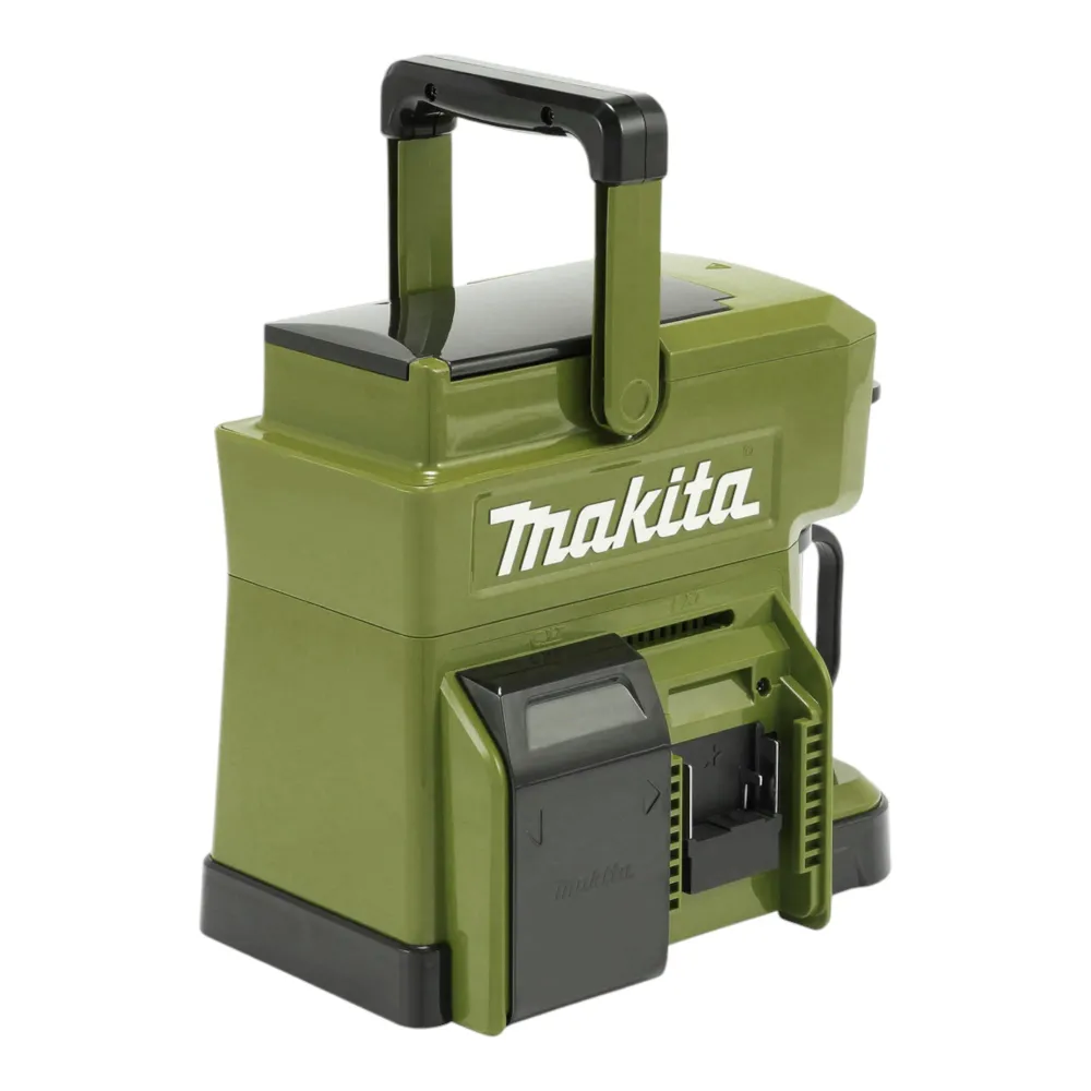 Caffettiera batteria Makita DCM 501 SFO 12 V max / 18 V Olive - Outdoor Adventure Edition + 1x batteria ricaricabile 3,0 A...