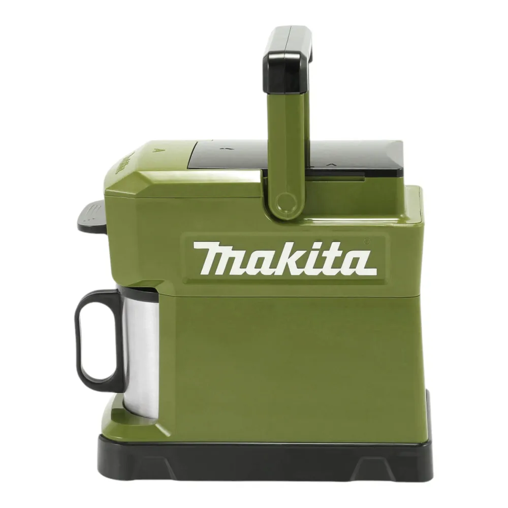 Caffettiera batteria Makita DCM 501 SFO 12 V max / 18 V Olive - Outdoor Adventure Edition + 1x batteria ricaricabile 3,0 A...